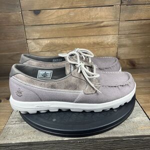 Skechers On The Go Flex Embark Khaki Mens Size 9.5 Casual Slip-On Shoes NEW